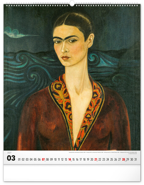 Notique Nástěnný Kalendář Frida Kahlo 2027, 48 x 56 cm