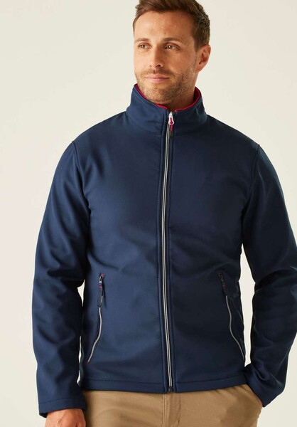 Ascender 2 Layer Softshell Jacket - Navy / Classic Red / 3XL
