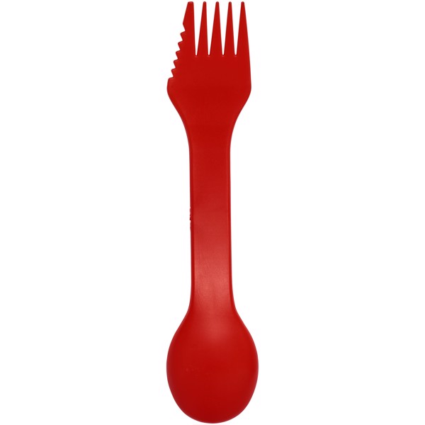 Outil 3-en-1 Epsy avec cuillère, fourchette et couteau - Rouge