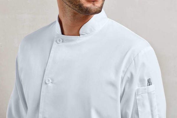 'Essential' Long Sleeve Chef's Jacket - White / 3XL