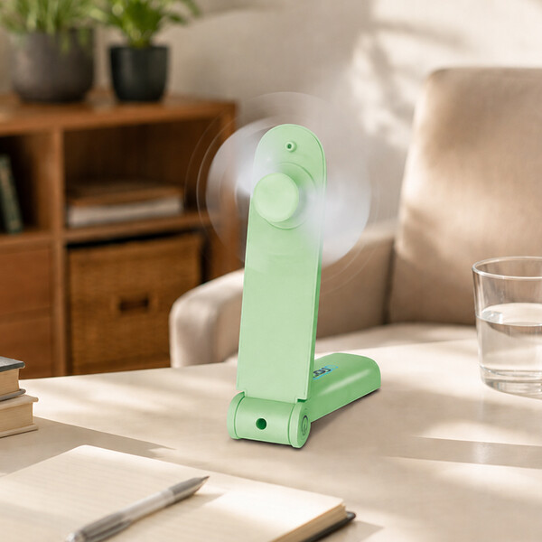 VENTILATEUR PORTABLE NOMADE RECHARGEABLE - Vert