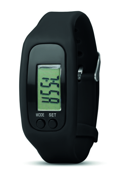 Bratara zapestnica pedometer, step, števec kalorij - Črna