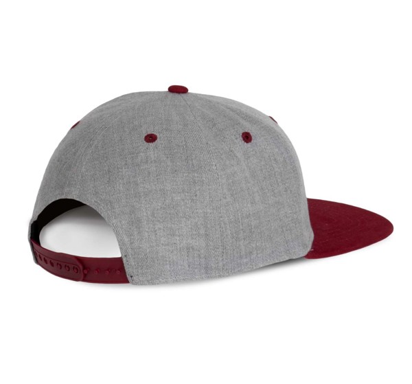 Snapback Cap - 6 Panels - Light Grey Heather / Royal Blue