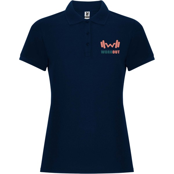Polo da donna a maniche corte Pegaso Premium - Blu navy / M
