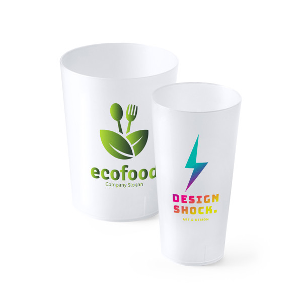 Personalised reusable PP cup 900 ml translucent