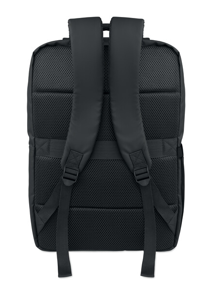 15" PU RPET laptop backpack Metro - Black