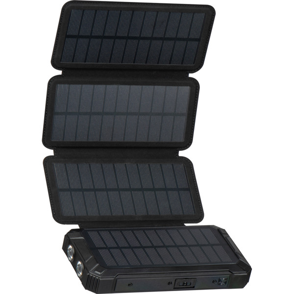 PETRA Powerbank solar, 20000 mAh - Black