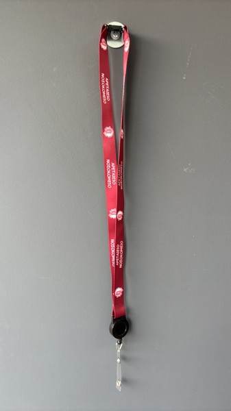 High Quality satin lanyards with metal hook + safety break  + Reel - 20mm Width
