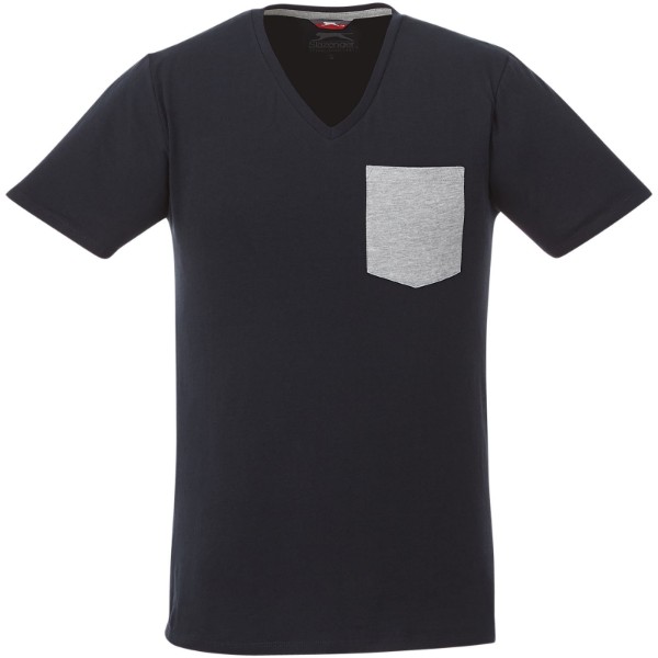 Gully short sleeve men's pocket t-shirt - Navy / Sport Grey / S