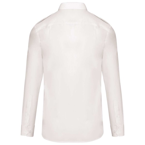 Men's Long-Sleeved Pilot Shirt - White / S