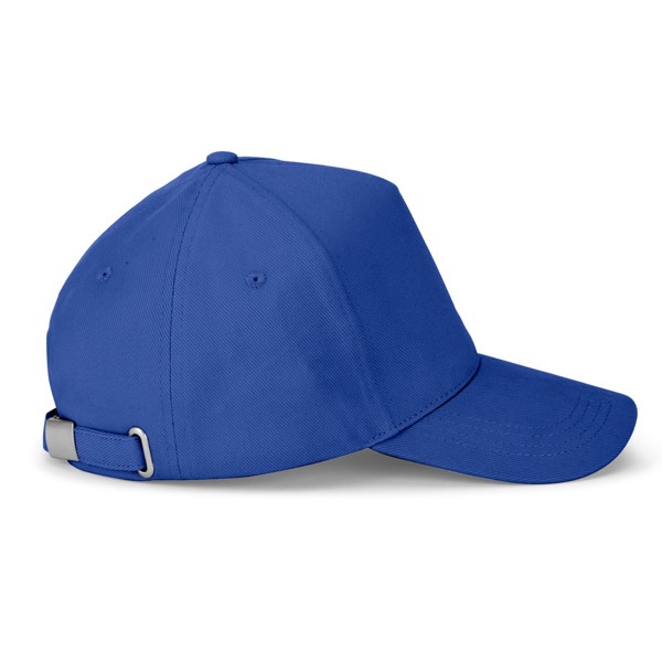 ASHTON. Čepice ze 100% bavlny (260 g/m²) s 5 panely - Královská Modrá