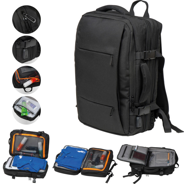 CrisMa travelling backpack KONSTANTY - Black