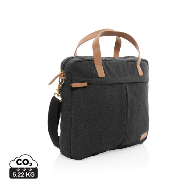 Impact AWARE laptop bag 15.6", 16oz recycled canvas - Black