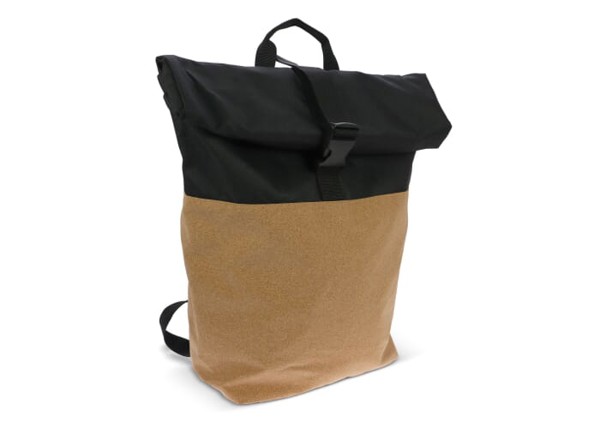 Rolltop backpack cork &amp; R-PET 18L