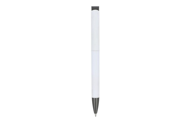 Kuglepen Vegas softtouch metalclip - Hvid