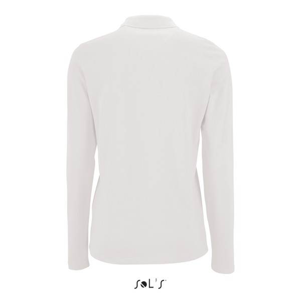 Sol's Perfect Lsl Women - Long-Sleeve Piqué Polo Shirt - White / L