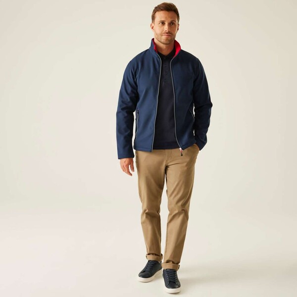 Ascender 2 Layer Softshell Jacket - Navy / Classic Red / 3XL