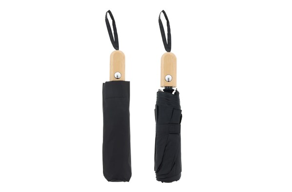 Toppoint dežnik R-PET auto open, premer 94 cm - Črna