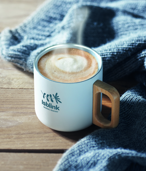 Doppelwandiger Becher 350 ml Acero - Weiß