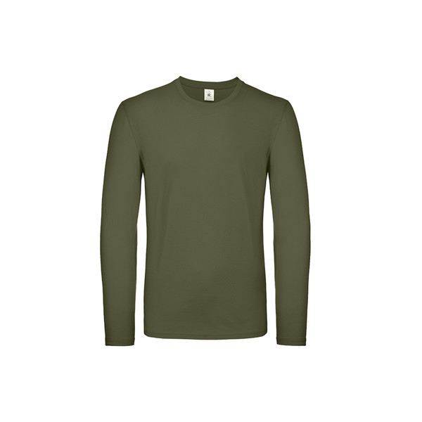 T-Shirt B&C #E150 Manga Comprida - 100% Algodão (Investindo Em Better Cotton) - Urban Khaki / M