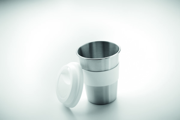 Bicchiere in acciaio inox Irmug - Bianco