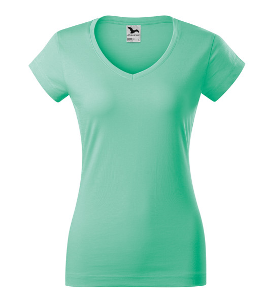 Tričko Dámské Malfini® Fit V-Neck - Mátová / XL