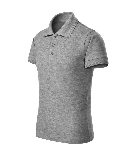 Polo Shirt Kids Malfini® Pique Polo Free - Dark Gray Melange / 146 cm/10 years