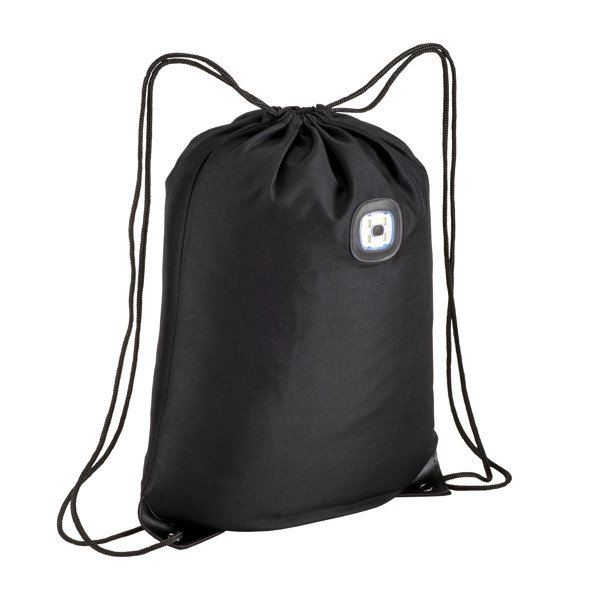 300D Polyester Backpack With Cob Led Light, Reinforced Corners.