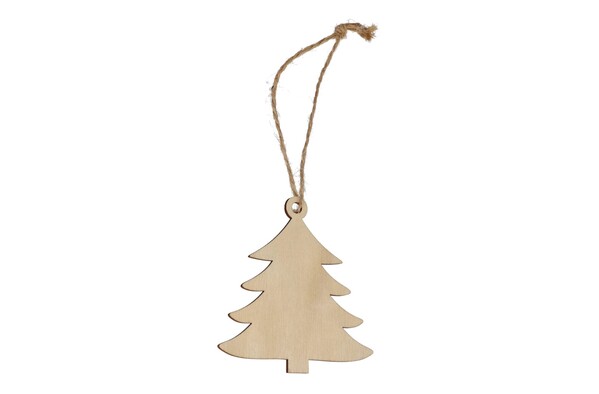Ornement de Noël en bois en forme de sapin