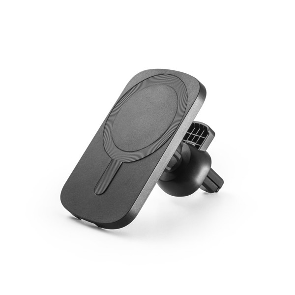 KOCH. Suporte de smartphone para automóvel com carregador magnético wireless 15W em ABS reciclado (100% rABS)