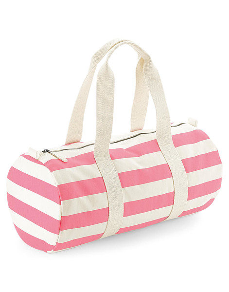 Nautical Barrel Bag - Natural / Navy / ONE SIZE