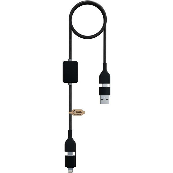 Cabo de carregamento de 60 W com interruptor e logotipo iluminado SCX.design C32