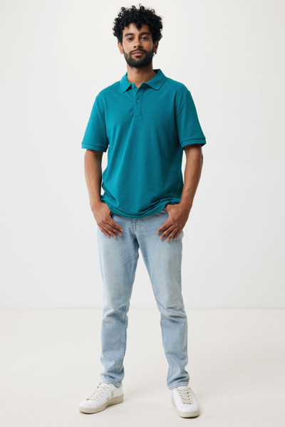 Polo en coton piqué et recyclé Iqoniq Yosemite - Verdigris / XL