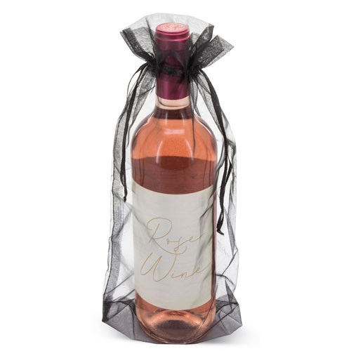 ORGANZA WINE BAG "TREPY" - Silver
