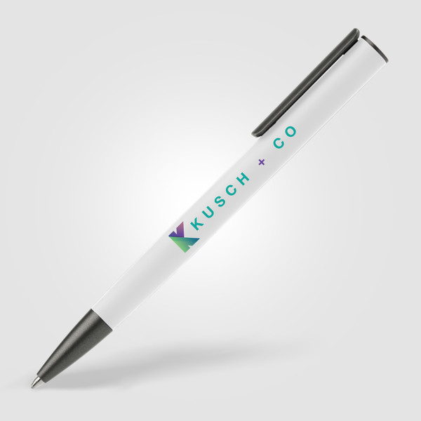 Jagger Gunmetal Pen - White / 4 Colour inkjet