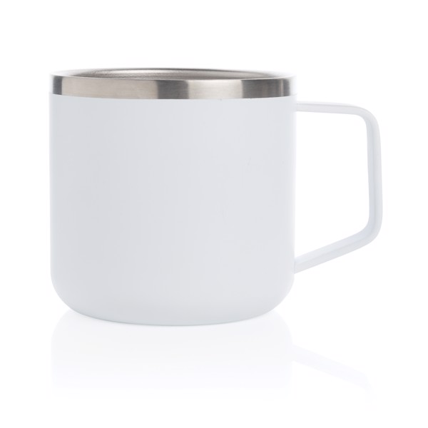 Stainless steel camp mug - White