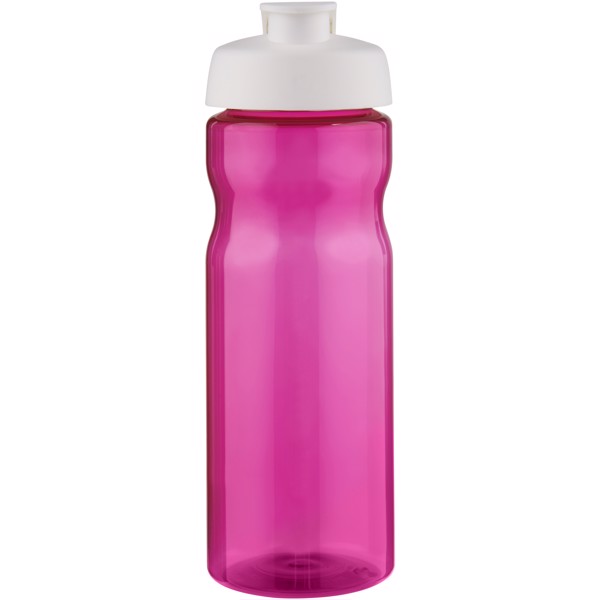 Bouteille de sport H2O Active® Base 650ml avec couvercle à clapet - Magenta / Blanc