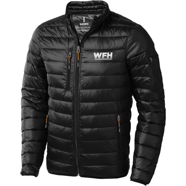 Scotia men's lightweight down jacket - Solid black / 3XL