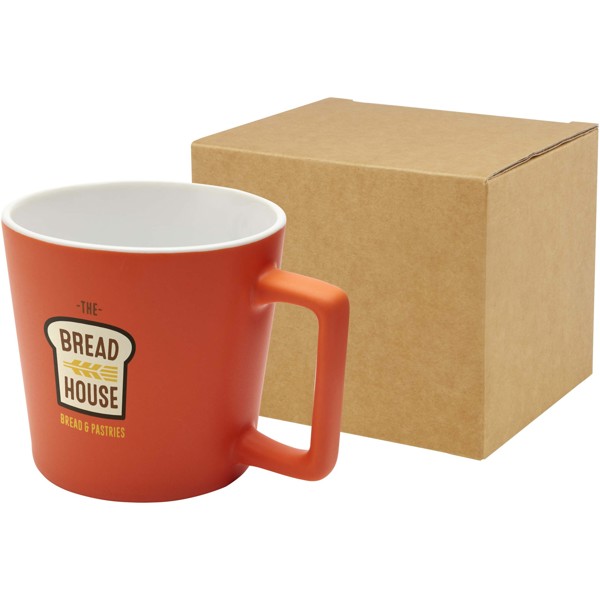 Tazza in ceramica da 370 ml con finitura opaca Cali - Arancione
