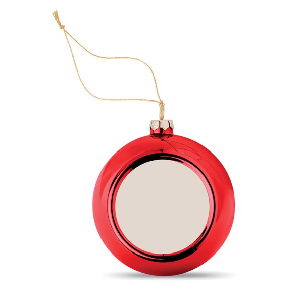 Happy Ball Christmas bauble 6 cm PP - Red