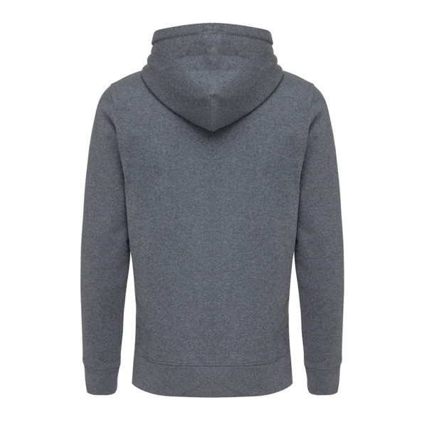 Iqoniq Abisko Zip-Kapuzenpullover aus recycelter Baumwolle - Ungefärbtes Anthrazit / XXXL