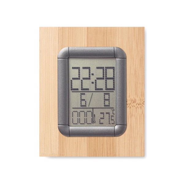 MB - Bamboo pen holder and LCD clock Manila