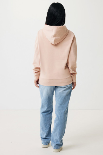 Iqoniq Yoho recycled cotton relaxed hoodie - Peach Nectar / S