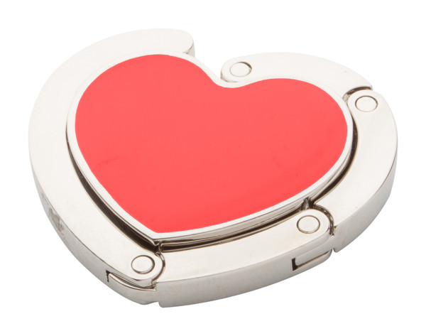 Amor heart bag hanger, magnetic closure