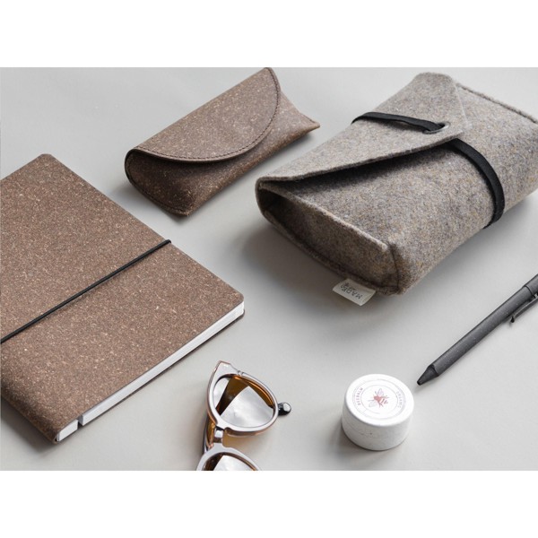 Recycled Leather Refillable Notebook A5 carnet de notes - brun