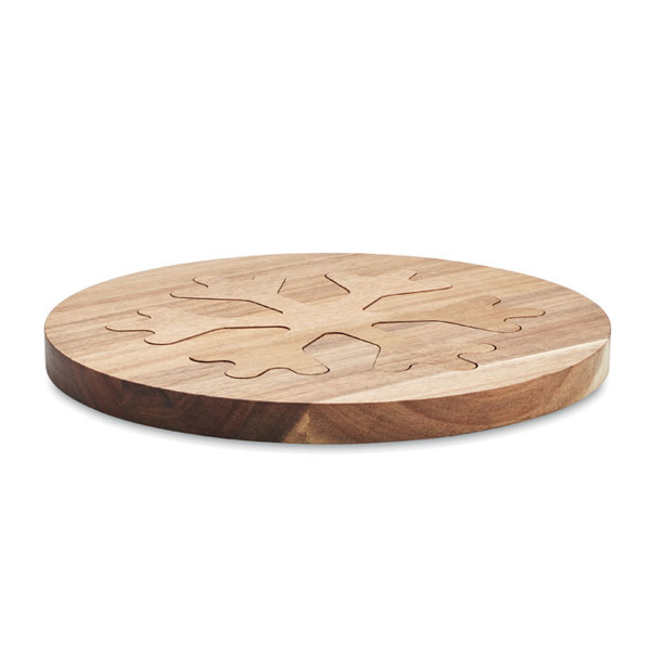 2 dessous de plat en d'acacia Scaglia