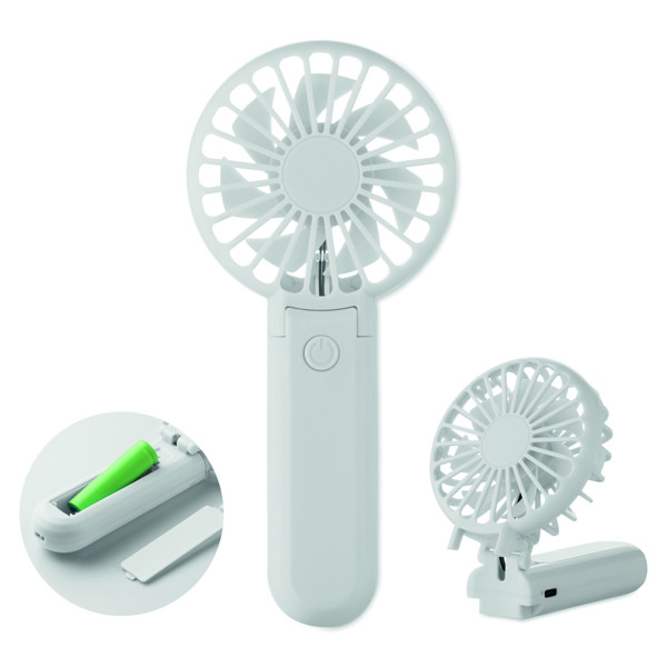 Portable foldable fan Ibera - White