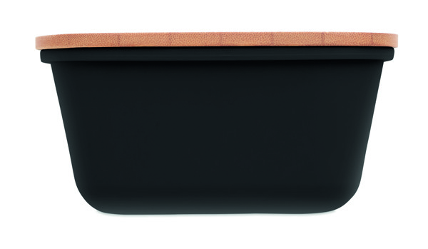 Lunch box mit bambus deckel Thursday - Schwarz