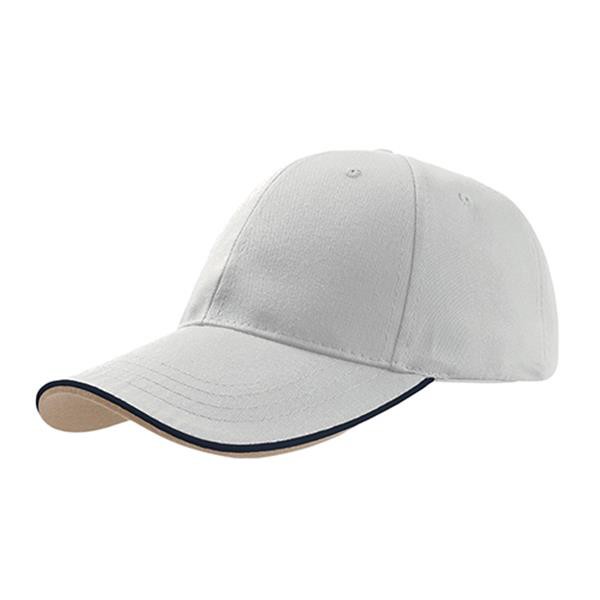Boné Zoom Piping Sandwich, 35% Algodão / 65% Poliéster - Branco