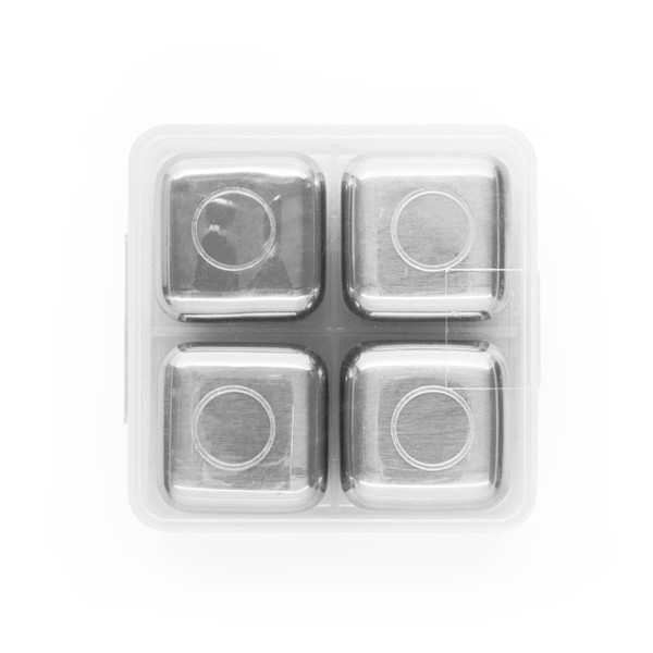 GLACIER. Conjunto de cubos reutilizáveis em aço inoxidável